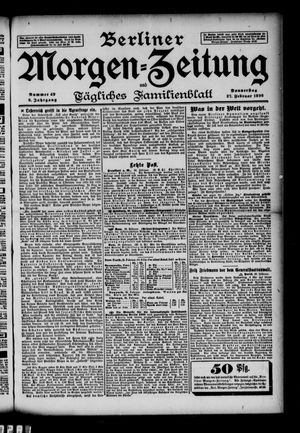Berliner Morgenzeitung vom 27.02.1896