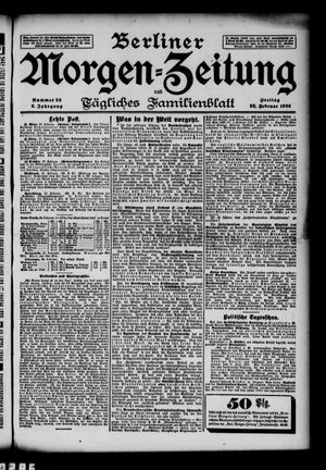 Berliner Morgenzeitung vom 28.02.1896