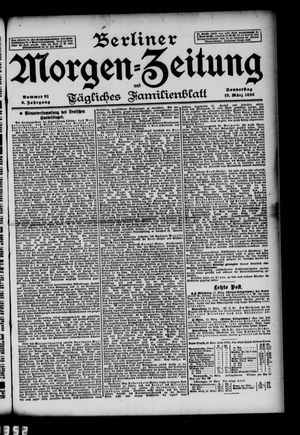 Berliner Morgen-Zeitung vom 12.03.1896