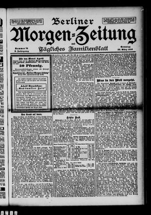 Berliner Morgenzeitung vom 22.03.1896