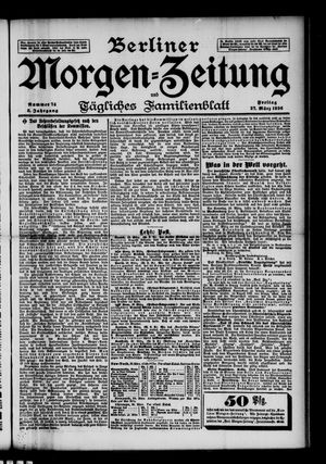 Berliner Morgenzeitung vom 27.03.1896