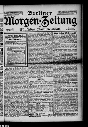 Berliner Morgenzeitung vom 29.03.1896