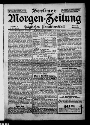 Berliner Morgenzeitung vom 01.04.1896