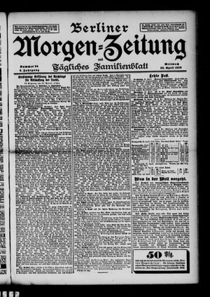 Berliner Morgen-Zeitung vom 22.04.1896