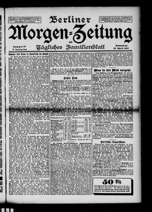 Berliner Morgen-Zeitung vom 25.04.1896