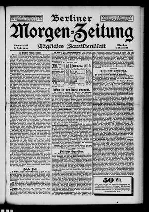 Berliner Morgenzeitung on May 5, 1896
