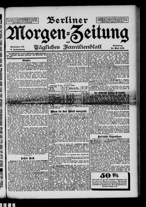 Berliner Morgen-Zeitung vom 24.05.1896