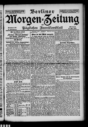 Berliner Morgen-Zeitung vom 27.05.1896