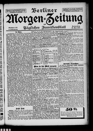 Berliner Morgen-Zeitung vom 28.05.1896