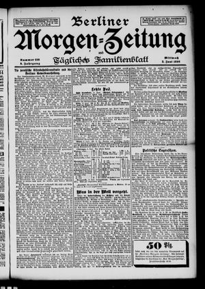 Berliner Morgen-Zeitung on Jun 3, 1896