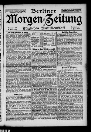 Berliner Morgenzeitung vom 11.06.1896