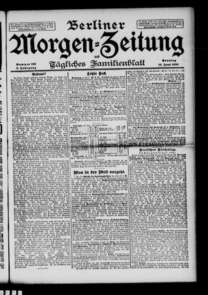 Berliner Morgen-Zeitung vom 14.06.1896