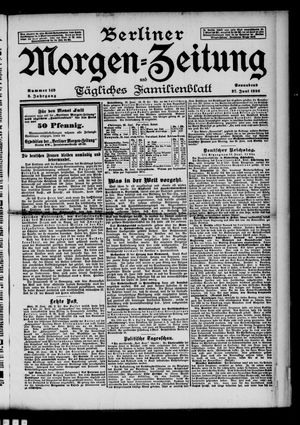 Berliner Morgen-Zeitung vom 27.06.1896
