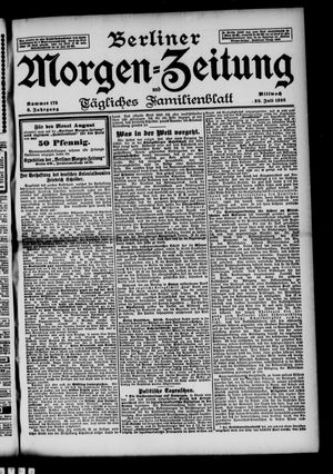 Berliner Morgen-Zeitung vom 29.07.1896