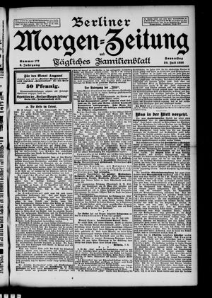 Berliner Morgen-Zeitung vom 30.07.1896
