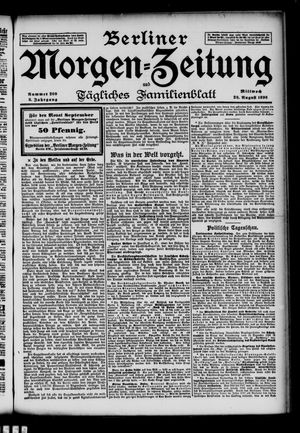 Berliner Morgen-Zeitung vom 26.08.1896