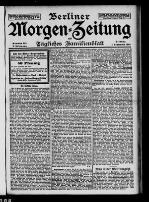 Berliner Morgen-Zeitung vom 01.09.1896