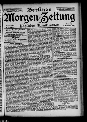 Berliner Morgen-Zeitung vom 06.09.1896