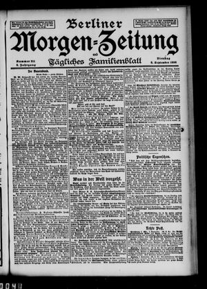 Berliner Morgen-Zeitung vom 08.09.1896