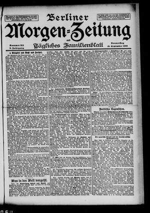 Berliner Morgen-Zeitung vom 10.09.1896
