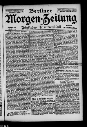 Berliner Morgen-Zeitung vom 13.09.1896