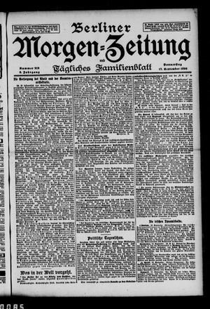 Berliner Morgen-Zeitung vom 17.09.1896