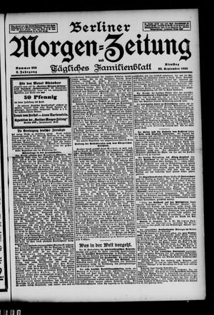 Berliner Morgen-Zeitung vom 22.09.1896