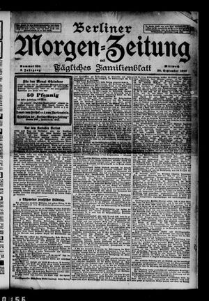 Berliner Morgen-Zeitung vom 30.09.1896