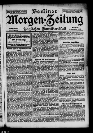 Berliner Morgen-Zeitung vom 04.11.1896