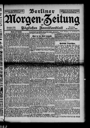 Berliner Morgen-Zeitung vom 08.11.1896