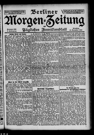 Berliner Morgen-Zeitung vom 10.11.1896