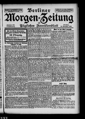Berliner Morgen-Zeitung vom 24.11.1896