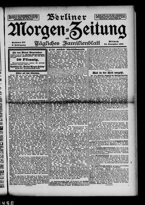 Berliner Morgen-Zeitung vom 25.11.1896
