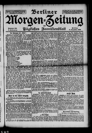 Berliner Morgen-Zeitung vom 11.12.1896