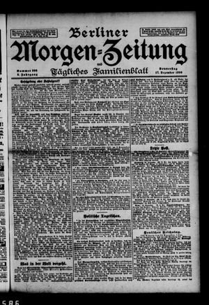 Berliner Morgen-Zeitung on Dec 17, 1896