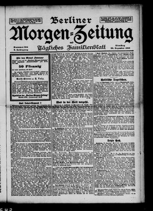 Berliner Morgen-Zeitung vom 29.12.1896