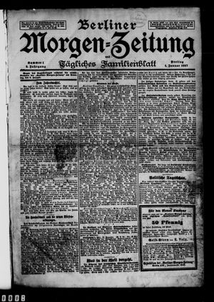 Berliner Morgenzeitung vom 01.01.1897