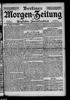 Berliner Morgenzeitung vom 12.01.1897