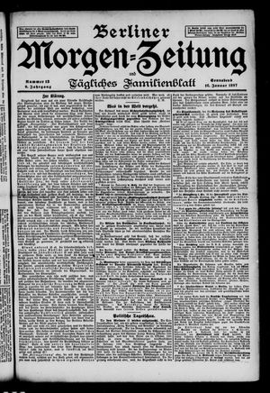 Berliner Morgen-Zeitung vom 16.01.1897