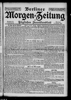 Berliner Morgenzeitung vom 17.01.1897