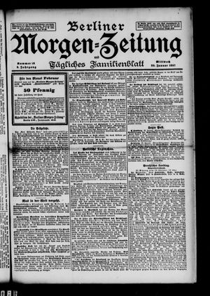 Berliner Morgen-Zeitung vom 20.01.1897