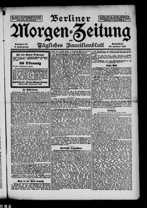 Berliner Morgenzeitung vom 23.01.1897