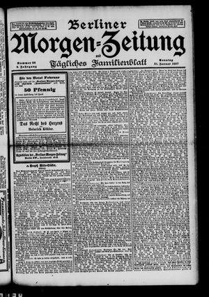 Berliner Morgenzeitung vom 31.01.1897