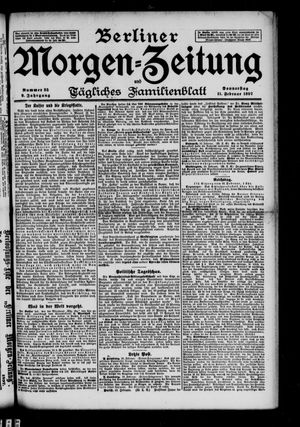Berliner Morgen-Zeitung vom 11.02.1897