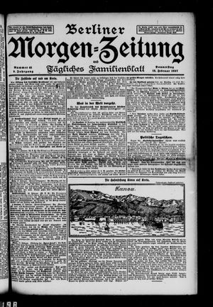 Berliner Morgenzeitung vom 18.02.1897