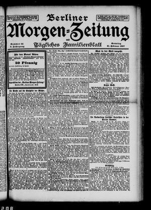 Berliner Morgenzeitung vom 21.02.1897