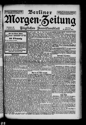 Berliner Morgenzeitung vom 26.02.1897