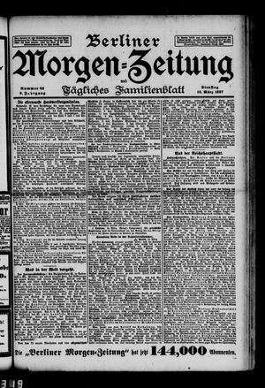 Berliner Morgenzeitung vom 16.03.1897