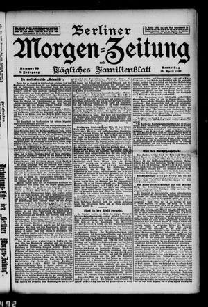 Berliner Morgenzeitung vom 15.04.1897