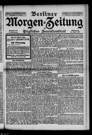 Berliner Morgen-Zeitung vom 24.04.1897